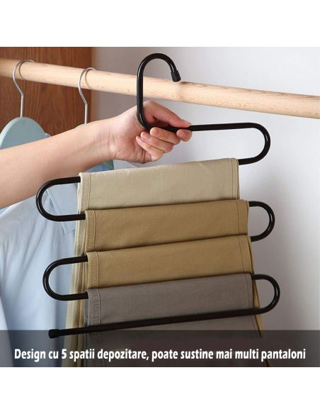 Organizator pantaloni in forma de S