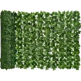 Gard decorativ 3 m lungime, gard cu frunze artificiale, gard verde artificial, Elastix