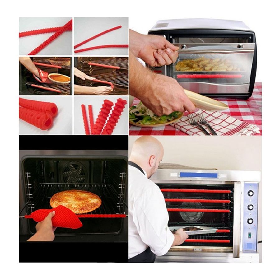 Set 2 protectii din silicon pentru gratarele cuptoarelor