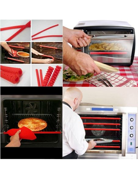 Set 2 protectii din silicon pentru gratarele cuptoarelor