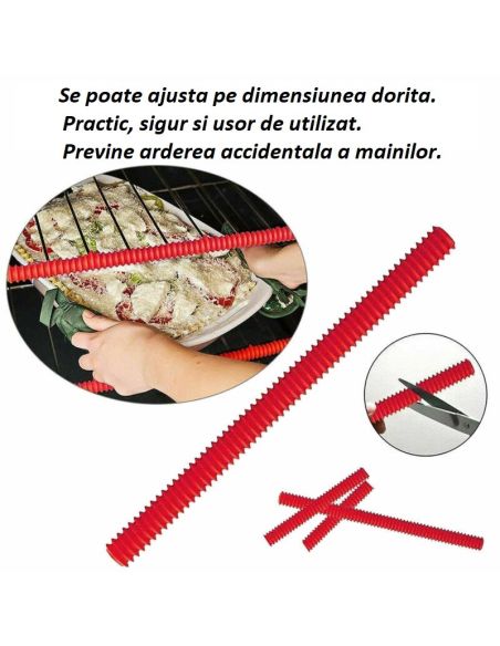 Set 2 protectii din silicon pentru gratarele cuptoarelor