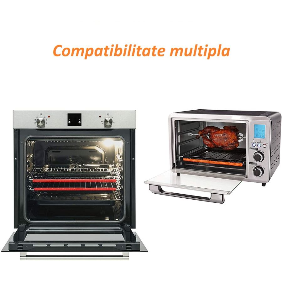 Set 2 protectii din silicon pentru gratarele cuptoarelor