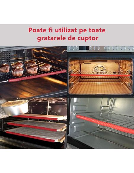 Set 2 protectii din silicon pentru gratarele cuptoarelor
