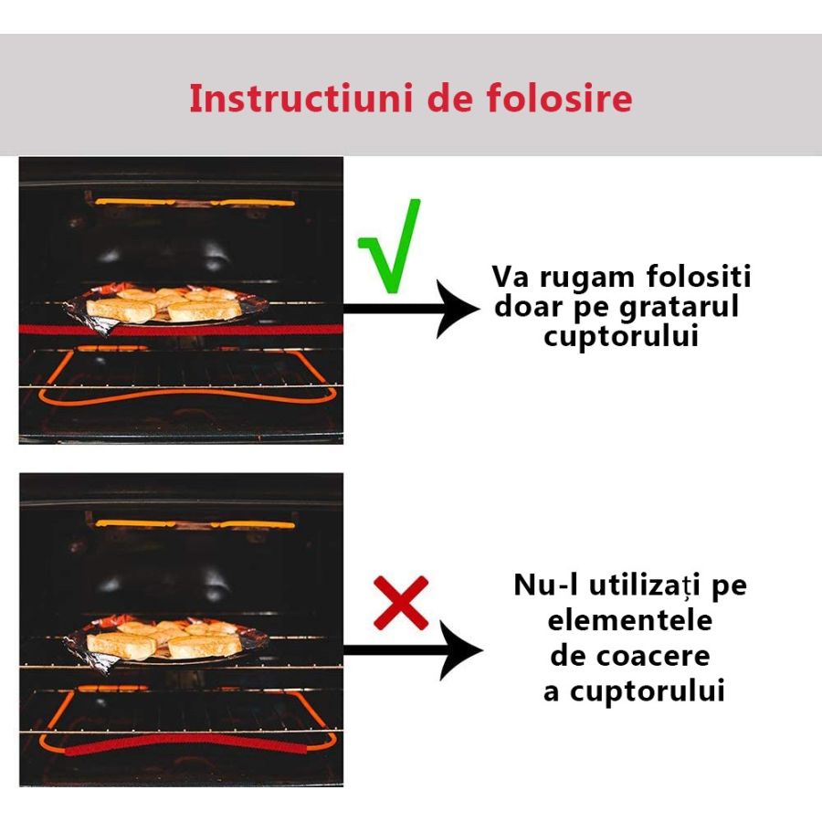 Set 2 protectii din silicon pentru gratarele cuptoarelor