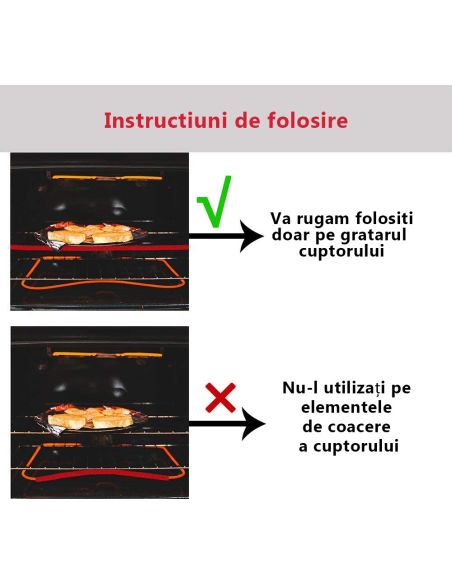 Set 2 protectii din silicon pentru gratarele cuptoarelor