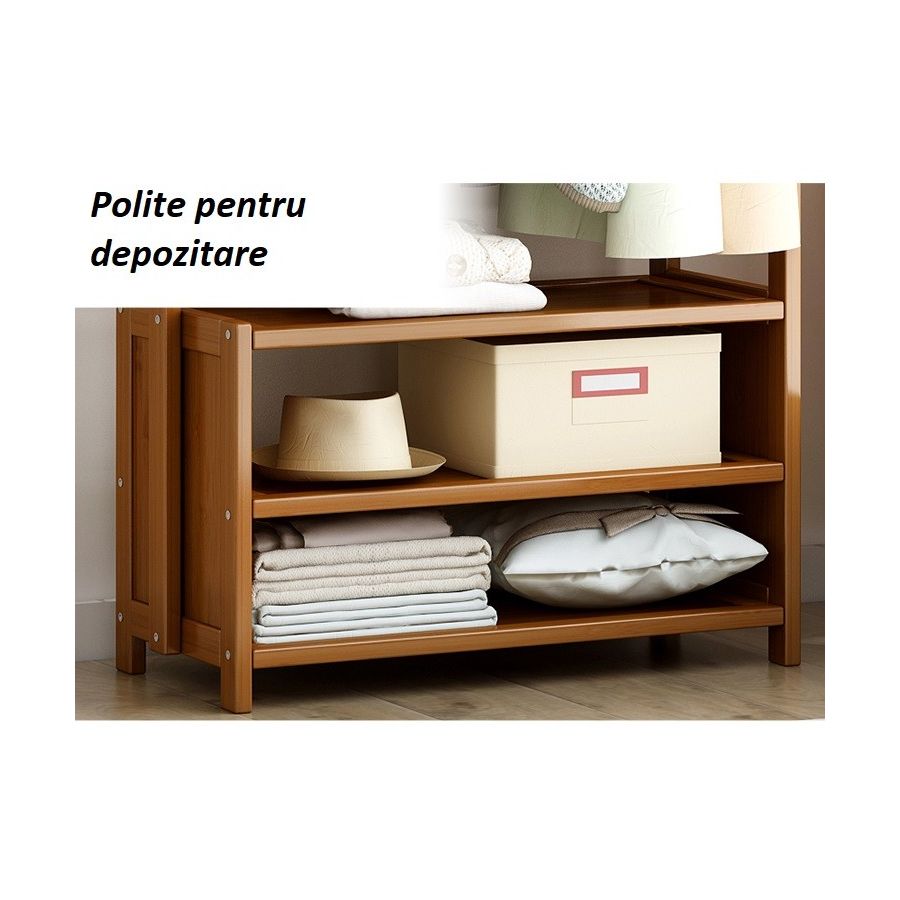 Suport din bambus pentru haine 70 cm