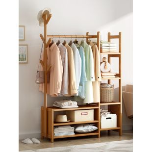 Stander haine din bambus 80cmx140cm, suport haine, dressing