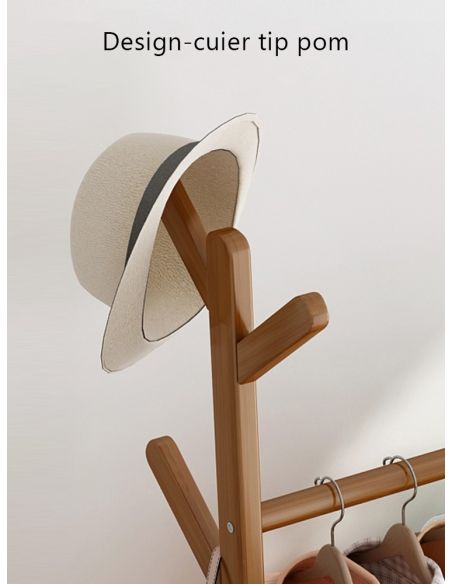 Suport din bambus pentru haine 70 cm