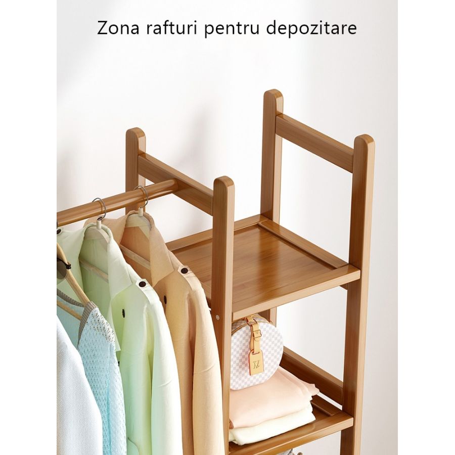Suport din bambus pentru haine 70 cm