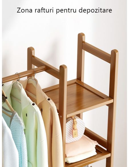 Suport din bambus pentru haine 70 cm