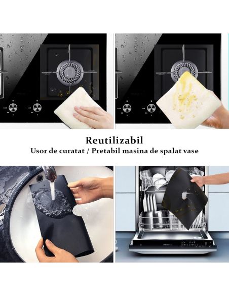 Folie reutilizabila pentru aragaz, protectie aragaz Elastix