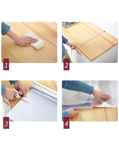 Autocolant din folie de aluminiu pentru bucatarie, Elastix