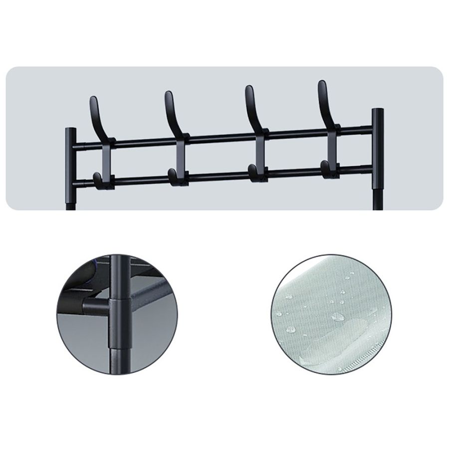 Cuier metalic cu rafturi pentru pantofi si finisaje rotunjite