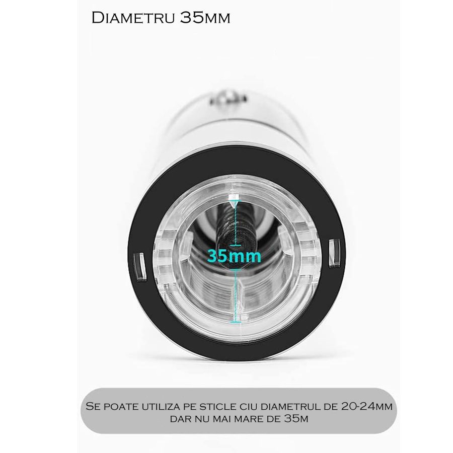 Tirbuson electric cu incarcare USB, deschizator electric pentru sticle, Elastix