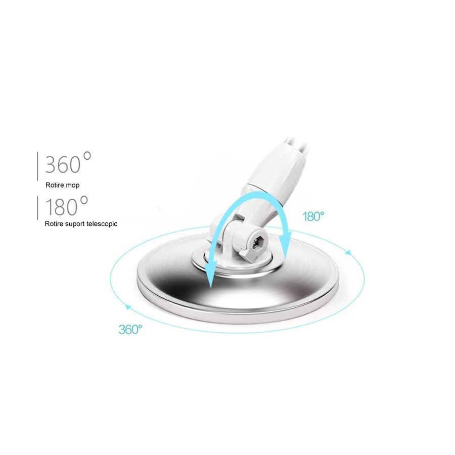 Set mop rotativ 360 gr cu talpa si cuva din inox, Elastix