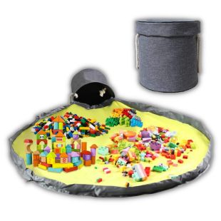 Cutie depozitare jucarii si covor pentru joaca, sac organizare jucarii Elastix