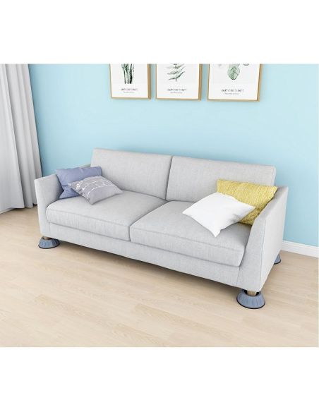 Set 4 protectii picioare pentru masina de spalat, suporturi antiderapante si antizgomot, Elastix