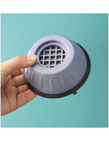 Set 4 protectii picioare pentru masina de spalat, suporturi antiderapante si antizgomot, Elastix