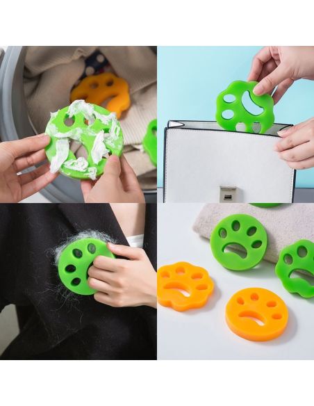 Set 2 dispozitive pentru parul din masina de spalat reutilizabile, indepartare par animale de pe haine, Elastix