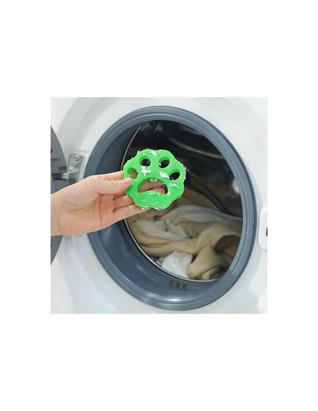 Set 2 dispozitive pentru parul din masina de spalat reutilizabile, indepartare par animale de pe haine, Elastix