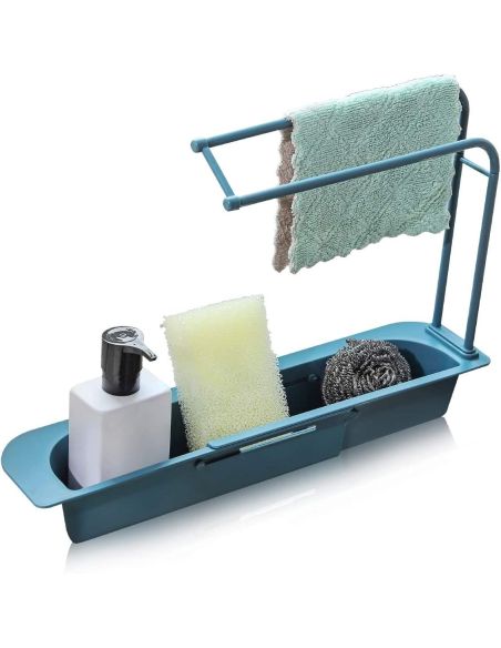 Organizator pentru chiuveta reglabil, suport burete vase, Elastix