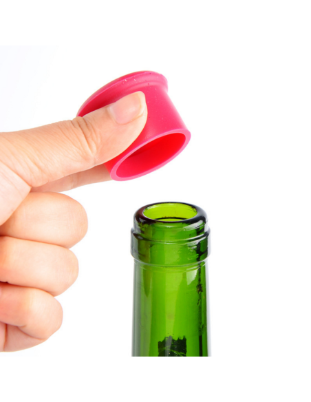 Set 5 dopuri din silicon pentru sticle, dopuri multicolore din silicon, Elastix