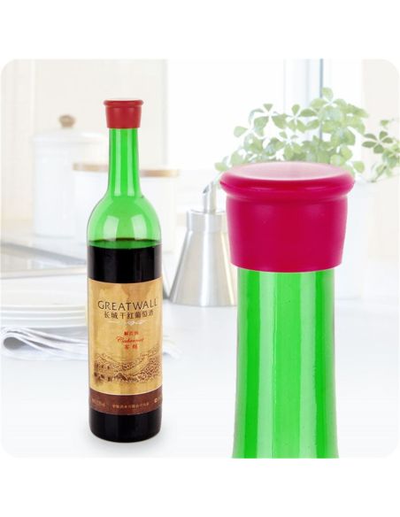 Set 5 dopuri din silicon pentru sticle, dopuri multicolore din silicon, Elastix