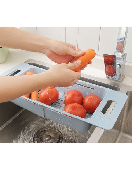 Uscator reglabil pentru chiuveta, cos chiuveta, uscator vase, scurgator vase Elastix