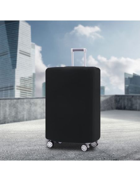 Husa bagaj marimea L, husa troler, culoare negru, Elastix