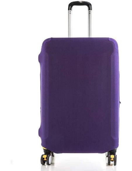 Husa bagaj marimea XL, husa troler, culoare mov, Elastix