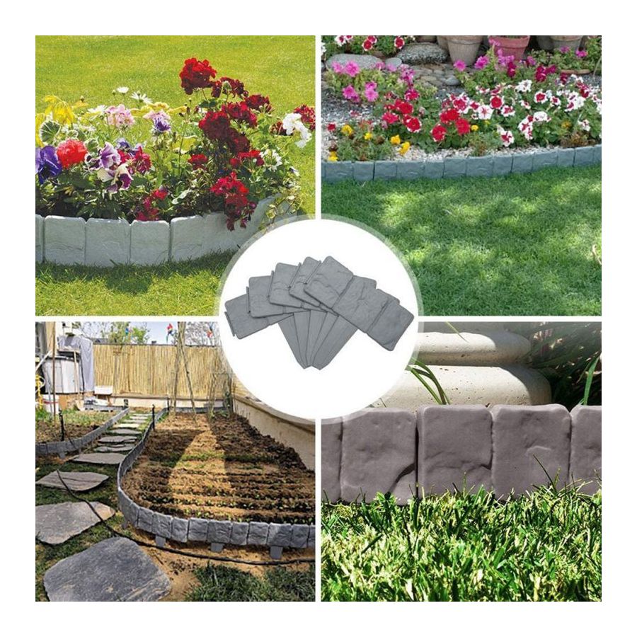 Set 10 borduri plastic imitatie piatra, bordura...