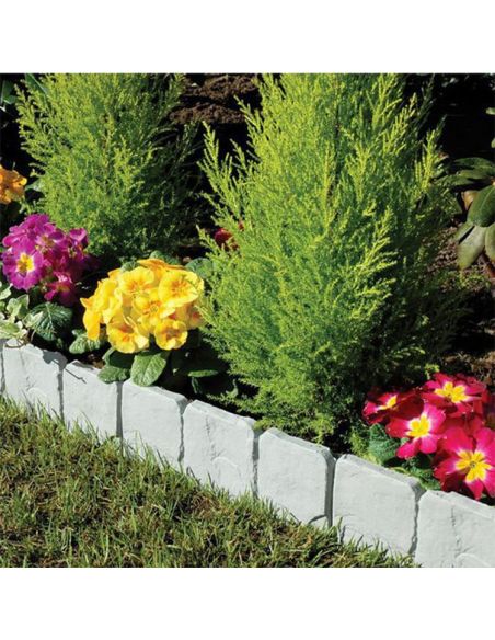 Set 10 borduri plastic imitatie piatra, bordura din plastic, Elastix