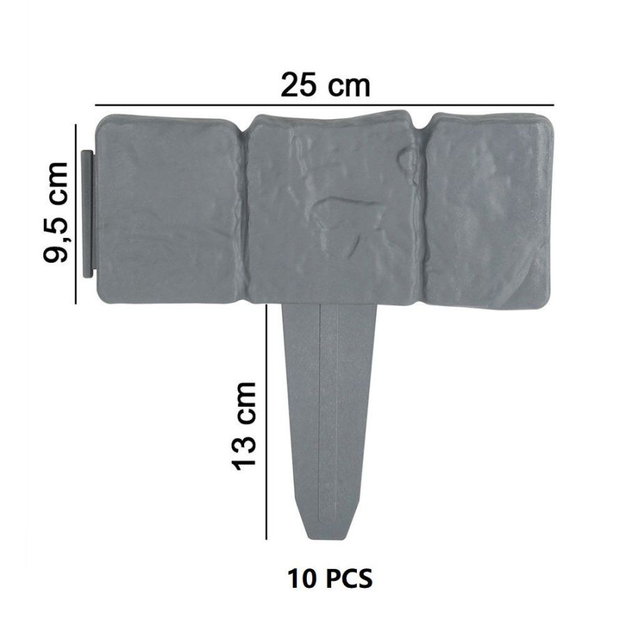 Set 10 borduri plastic imitatie piatra, bordura...