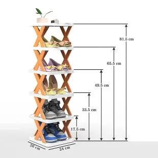 Pantofar pliabil cu 6 etaje, pantofar, suport pantofi cu cadru in X, organizator pantofi, Elastix