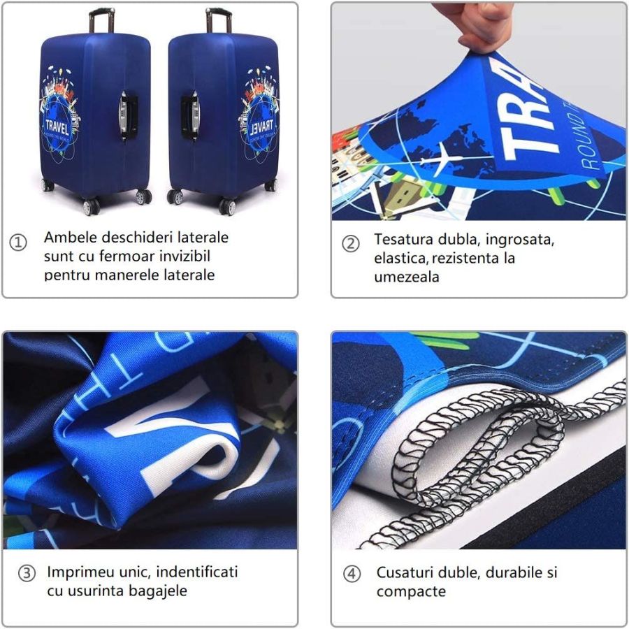 Husa bagaj marimea M, husa troler, culoare...