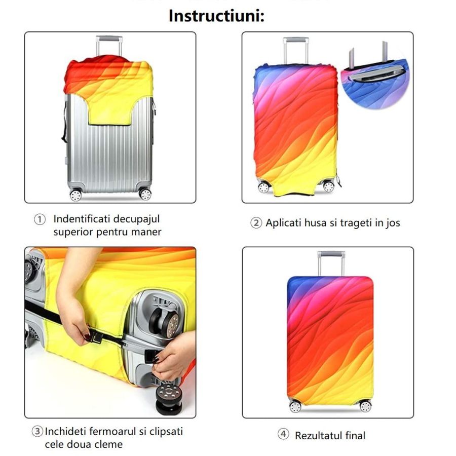 Husa bagaj marimea M, husa troler, culoare...