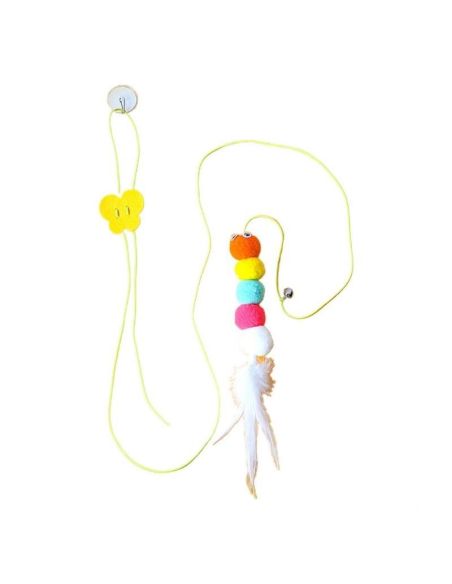 Jucarie pisici cu adezim 3M, jucarie pentru tocul usii pentru pisici, Elastix