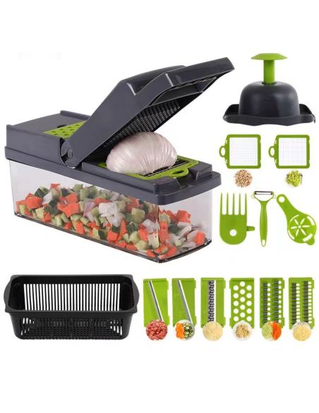 Razatoare profesionala, razatoare multifunctionala 14 in 1, feliator legume si fructe Elastix