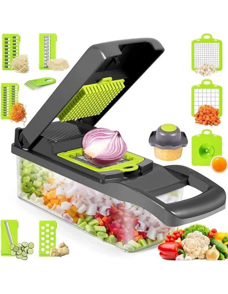 Razatoare profesionala, razatoare multifunctionala 14 in 1, feliator legume si fructe Elastix