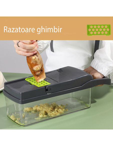 Razatoare profesionala, razatoare multifunctionala 14 in 1, feliator legume si fructe Elastix