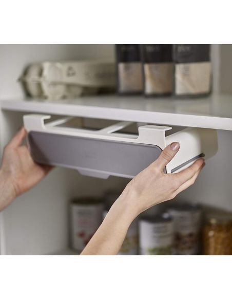 Organizator cu 6 recipiente din sticla pentru condimente, suport condimente suspendat, Elastix