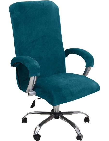 Husa scaun birou catifea turcoaz L
