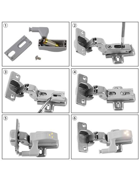 Dispozitiv cu lumina LED pentru balamale, iluminare dulapuri, iluminare sertare Elastix