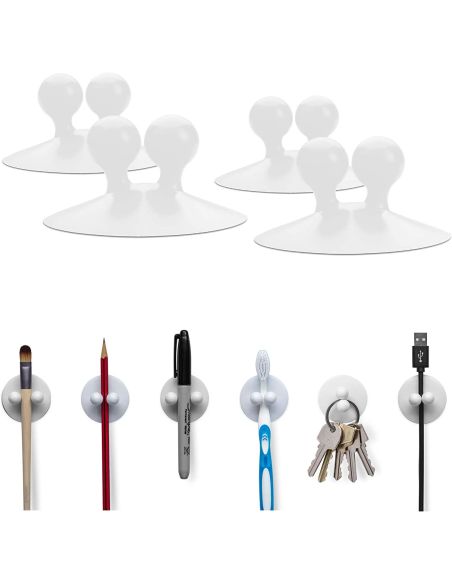 Carlig, organizator, suport cu ventuza, Elastix