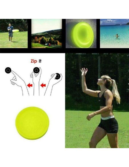 Set 5 mini frisbee zburator din silicon cu saculet, mini disc Elastix