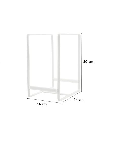 Organizator alb pentru vase marimea L, organizator farfurii Elastix