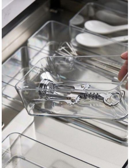 Set 8 cutii cutii pentru organizare sertare si depozitare, organizare locuinta, Elastix