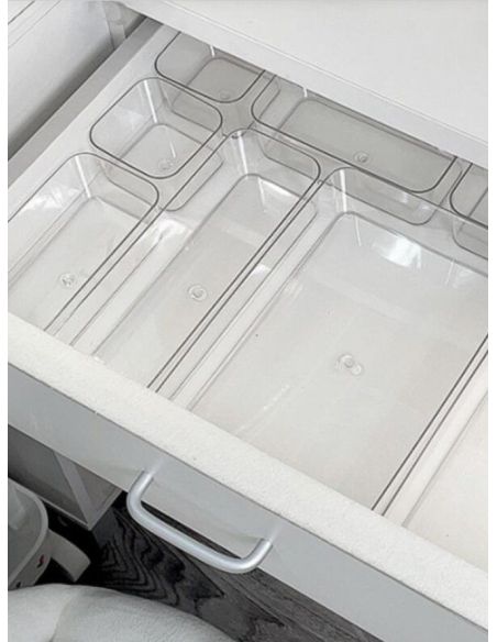 Set 8 cutii cutii pentru organizare sertare si depozitare, organizare locuinta, Elastix