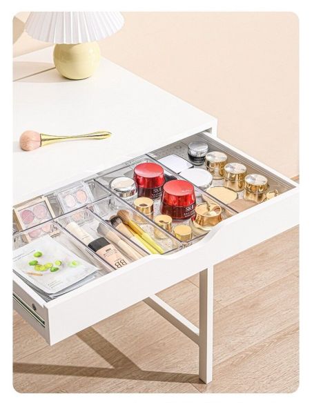 Set 8 cutii cutii pentru organizare sertare si depozitare, organizare locuinta, Elastix