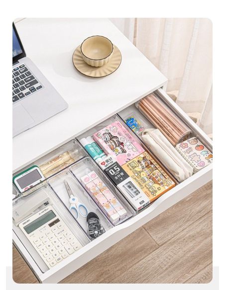 Set 8 cutii cutii pentru organizare sertare si depozitare, organizare locuinta, Elastix